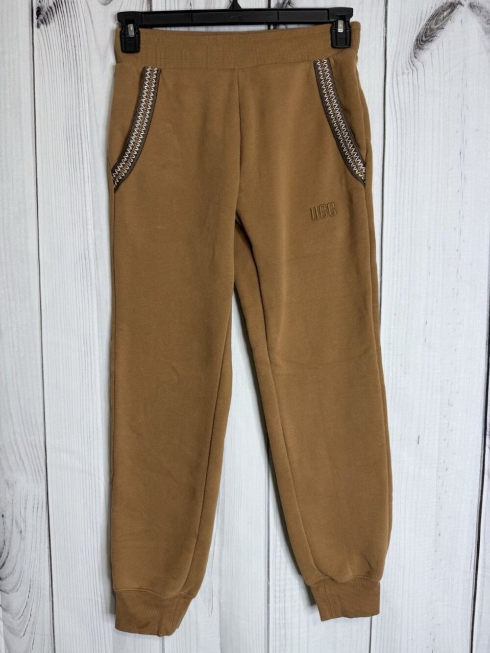 Ugg Mens Tasman Joggers Chestnut Brown Sweatpants Size XS (28 x 28) Embroidered